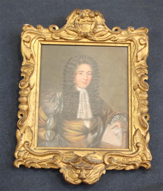 Edward Luttrell (1650-1737) Self portrait 13 x 11in.